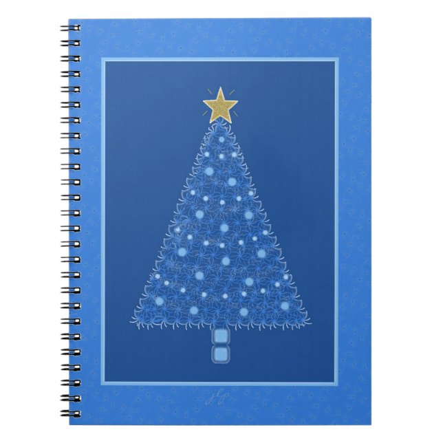 Carnet Arbre de Noël bleu (Devant)