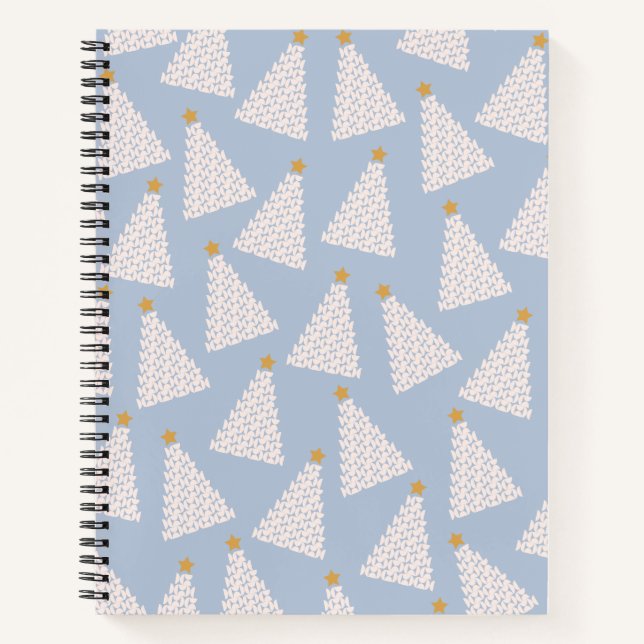 Carnet Arbre de Noël bleu Motif (Devant)