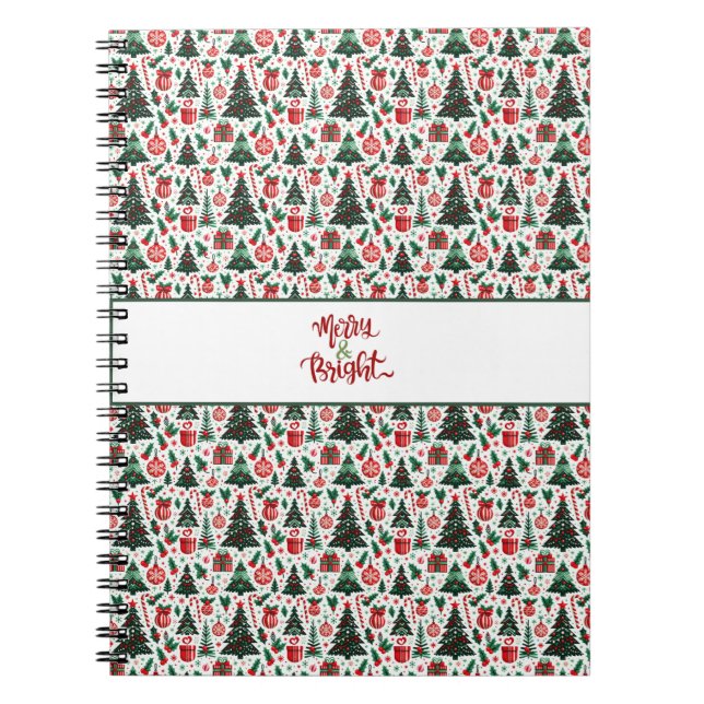 Carnet Arbre de Noël, cadeaux, sucre de canne (Devant)