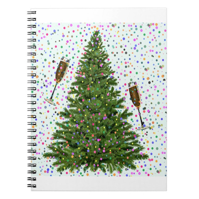 Carnet arbre de noël du champagne (Devant)