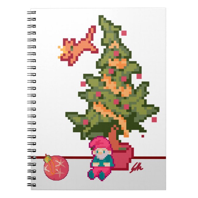 Carnet Arbre de Noël gnoom Pixelart, Pixel Art  (Devant)