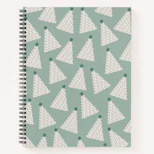 Carnet Arbre de Noël Motif Sage Green