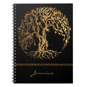 Carnet Arbre de vie Mehndi (Or)
