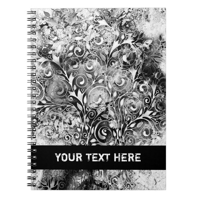 Carnet Arbre De Vie - Spirales Feuille Grunge Style 1 (Devant)