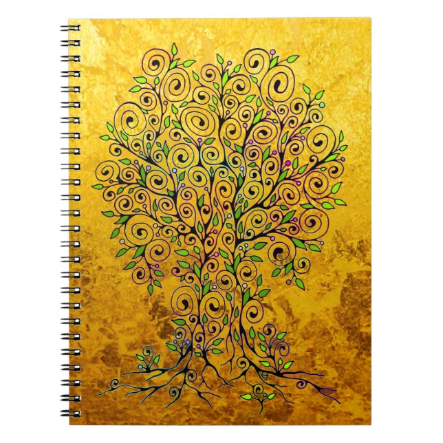 Carnet Arbre De Vie - Spirales Fruits Feuille 1 (Devant)