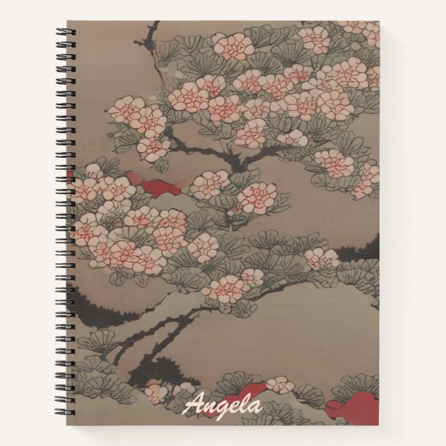 Carnet Arbre en fleurs Ukiyo-e (Devant)
