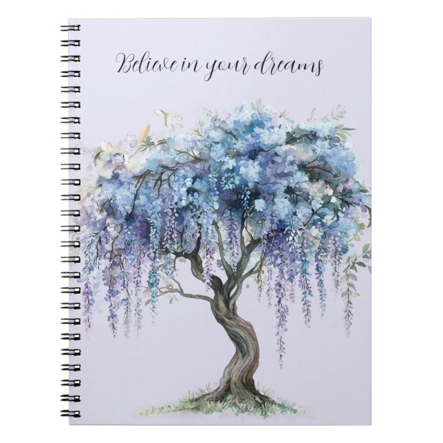 Carnet Arbre floral pourpre (Devant)