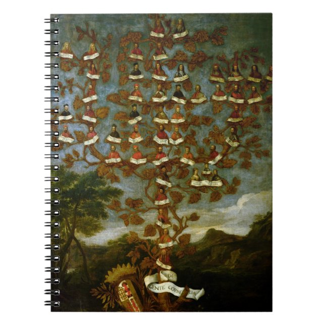 Carnet Arbre généalogique de la famille de Cornaro (Devant)