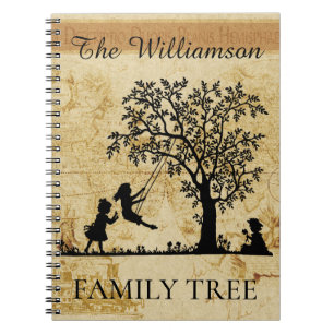 Carnet Arbre généalogique personnalisé vintage de famille