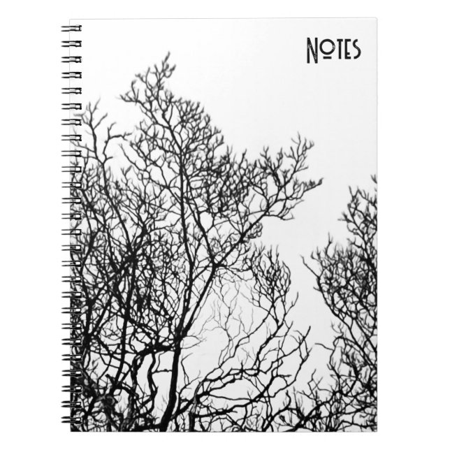 Carnet Arbre gothique noir et blanc (Devant)