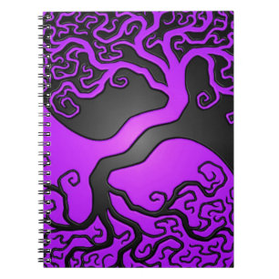 Carnet Arbre pourpre et noir de Yin Yang