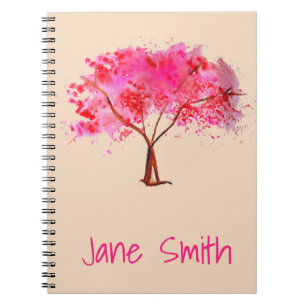 Carnet Arbre rose cerisier en fleurs