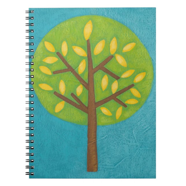 Carnet Arbre vert avec Feuilles jaunes par Chariklia Zarr (Devant)