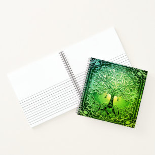 Carnet Arbre vert de la vie Ancien ordinateur portable ru