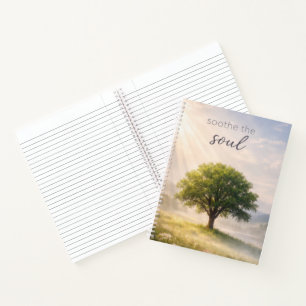 Carnet Arbre vert d'été avec citation