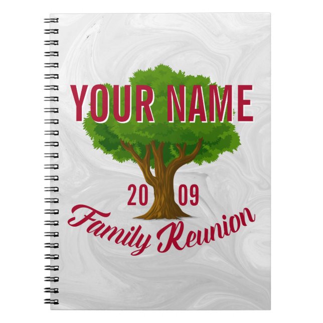 Carnet Arbre vivant Réunion familiale personnalisée (Devant)