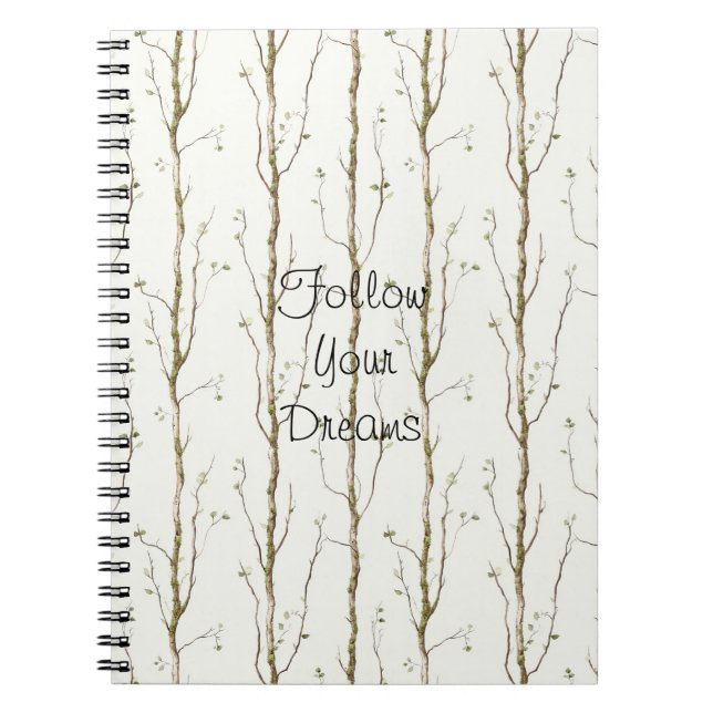 Carnet Arbres bruns verts   (Devant)