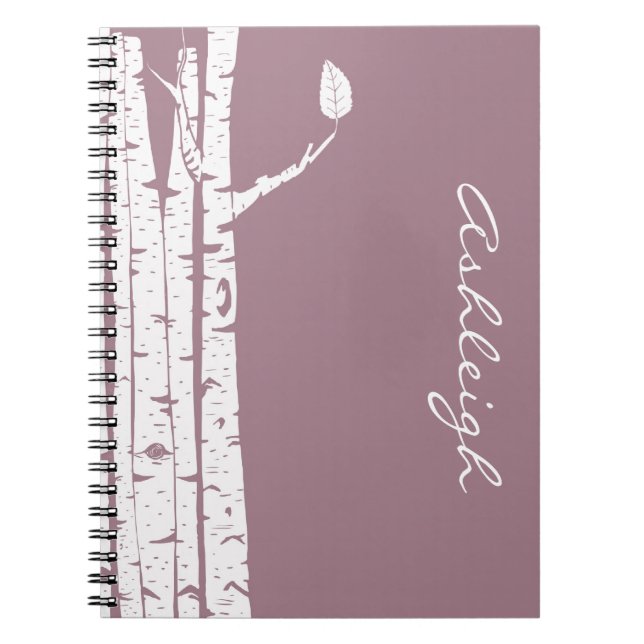 Carnet Arbres de bouleau roses (Devant)