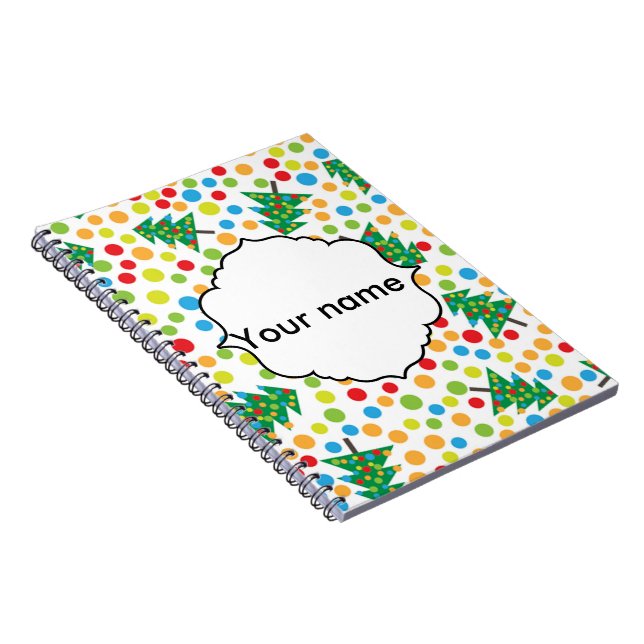 Carnet Arbres de Noël motif (Côté Droit)