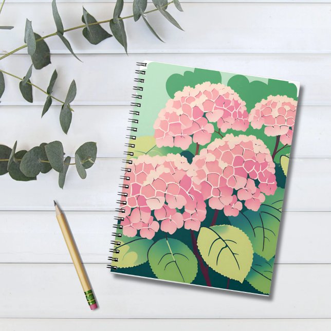 Carnet Arbuste d'hortensia rose (Créateur téléchargé)