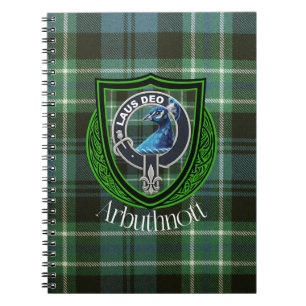 Carnet Arbuthnott Scottish Clan Tartan et Crest