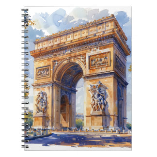 Carnet Arc de Triomphe Aquarelle Sites de voyage France