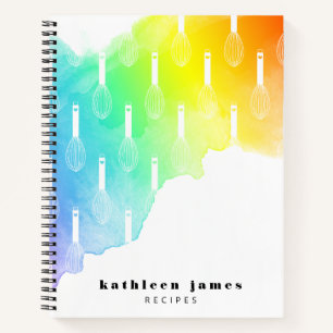 Carnet Arc en arc-en-ciel Recette Whisk Balloon