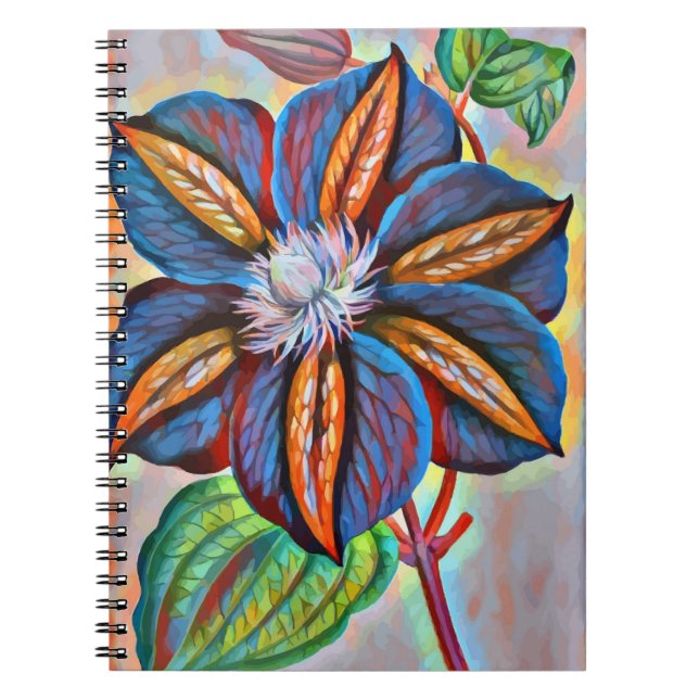 Carnet arc-en-ciel Abstrait couleur Fleur Art numérique d (Devant)