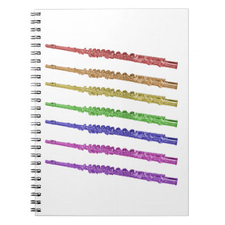 Carnet Arc-en-ciel coloré à la flute