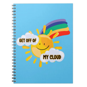 Carnet Arc en ciel coloré Descendre de mon nuage