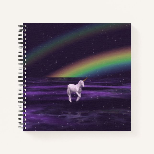 Carnet Arc en ciel et licorne (Devant)