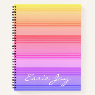 Carnet Arc-en-ciel Ombre bande Motif