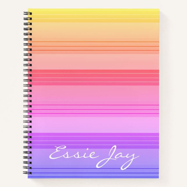 Carnet Arc-en-ciel Ombre bande Motif (Devant)