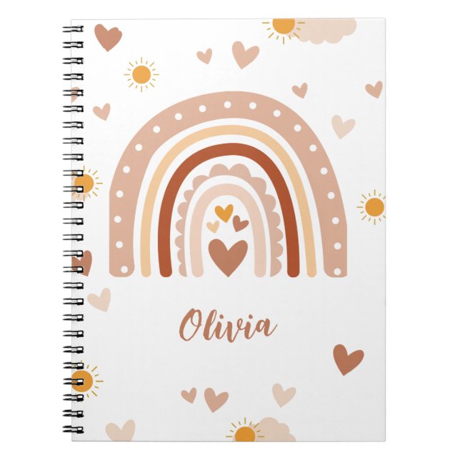 Carnet Arc-en-ciel Pastel personnalisé  (Devant)