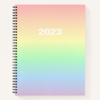 Carnet Arc-en-ciel personnalisable aux couleurs pastel