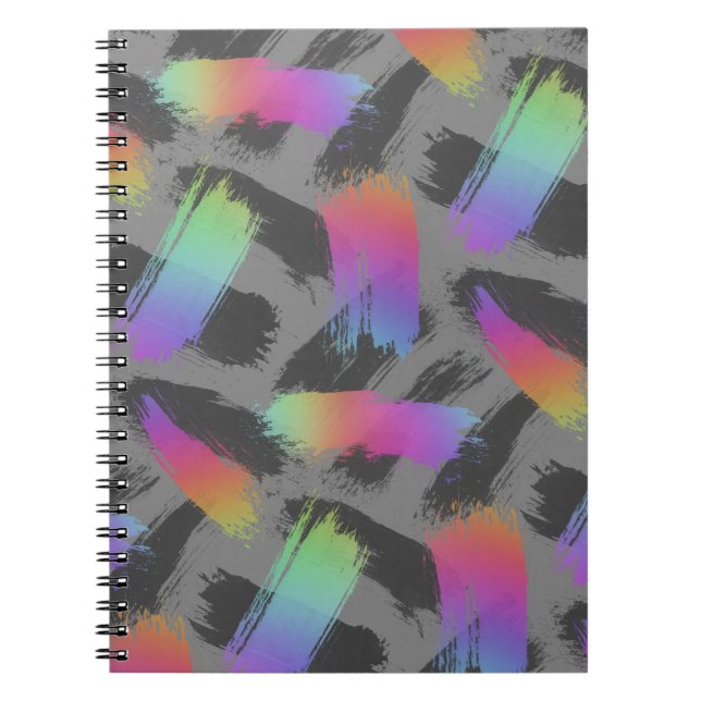 Carnet arc-en-ciel rétro radical : (Devant)