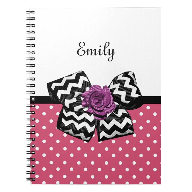 Carnet Arc et nom roses mignons de Chevron de rose de (Devant)