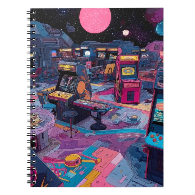 Carnet Arcade Rétro Futuriste dans l'Espace (Devant)