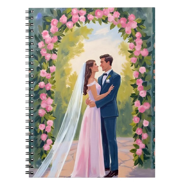 Carnet Arche de jardin pour mariés | Peinture de mariage  (Devant)