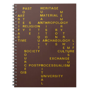Carnet Archéologie Brown et jeu de mots croisé