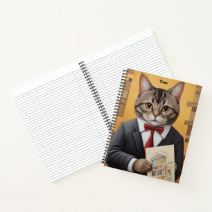 Carnet Architecte de chat élégant Art drôle Affaires Chat