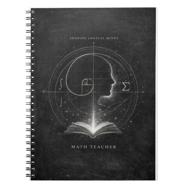 Carnet Architecte des futurs esprits Professeur de mathém (Devant)