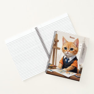 Carnet Architecte sophistiqué Chat Ginger Kitten Art