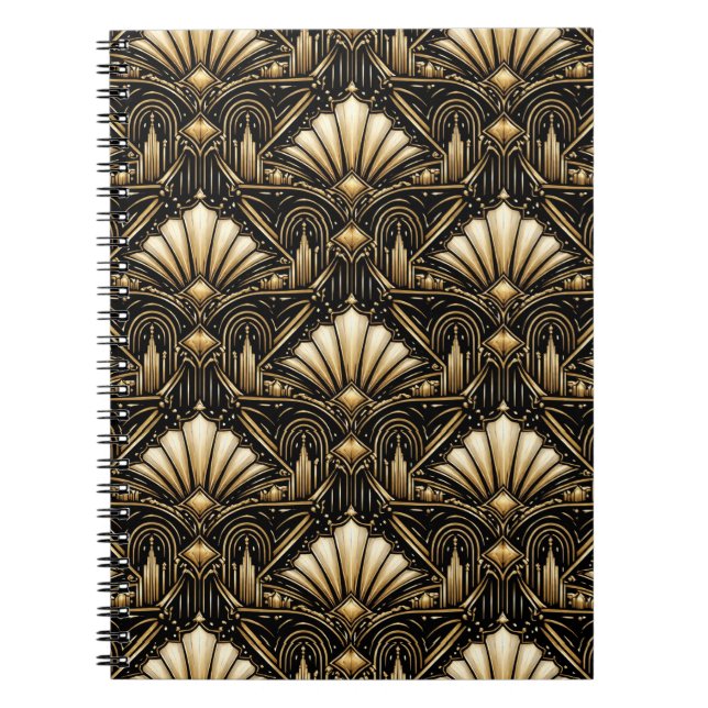 Carnet Architectural Art Deco | Classic Black Gold (Devant)