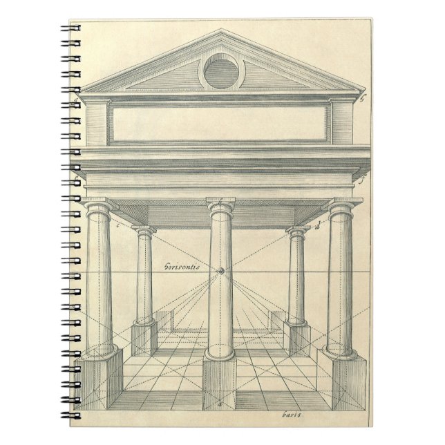 Carnet Architecture Ancienne, Portique Romain avec Colonn (Devant)