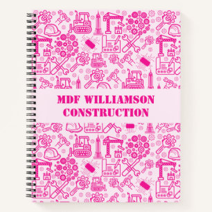 Carnet architecture moderne rose girly Plan directeur