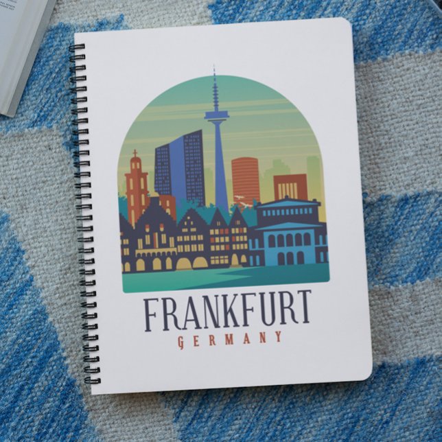 Carnet Architecture Skyline de Francfort-Allemagne (Minimal Frankfurt Germany Skyline Architecture Notebook)