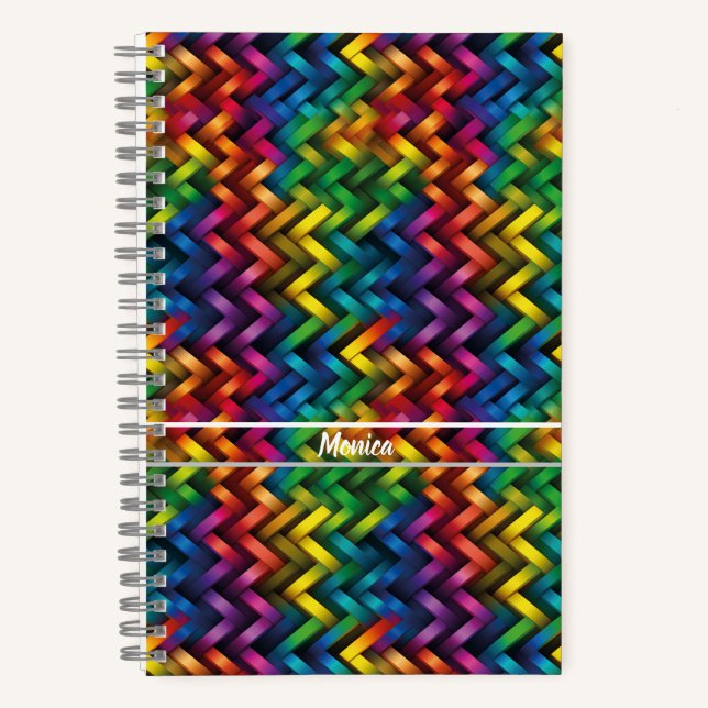 Carnet Arcoíris de Geometría Vibrante (Recto)
