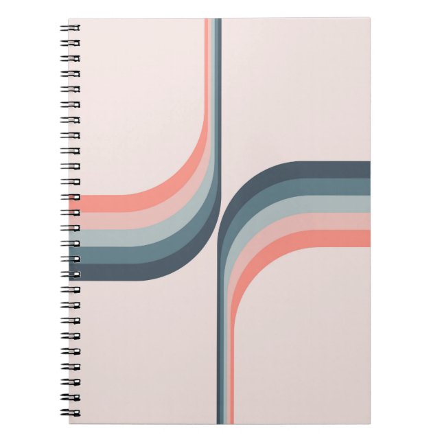 Carnet Arcs colorés de style rétro (Devant)