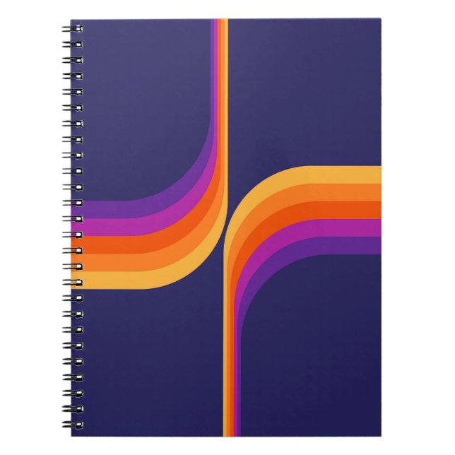 Carnet Arcs colorés de style rétro (Devant)